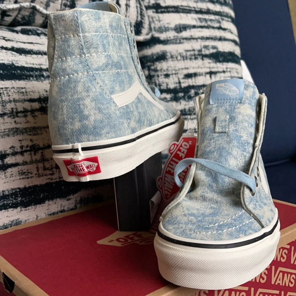 Vans Sk8-Hi Tapered Denimdstry Winter Sky Marshmalow MENS - Picture 10 of 16